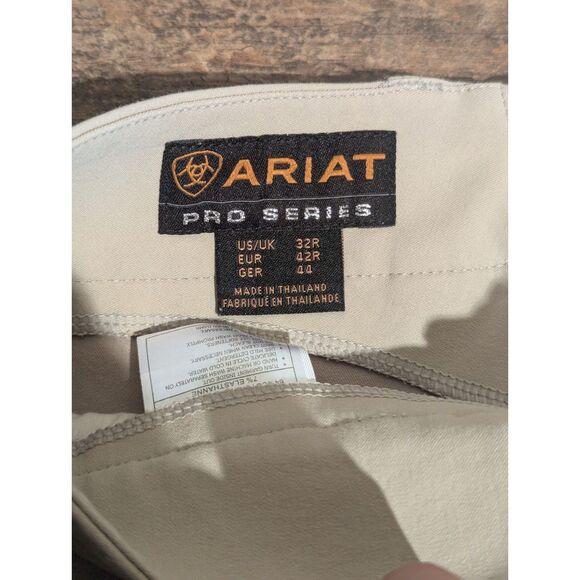 Ariat Pro Series Riding Pants / Breeches - Size US/UK 32R - Tan / Khaki! - Picture 2 of 7